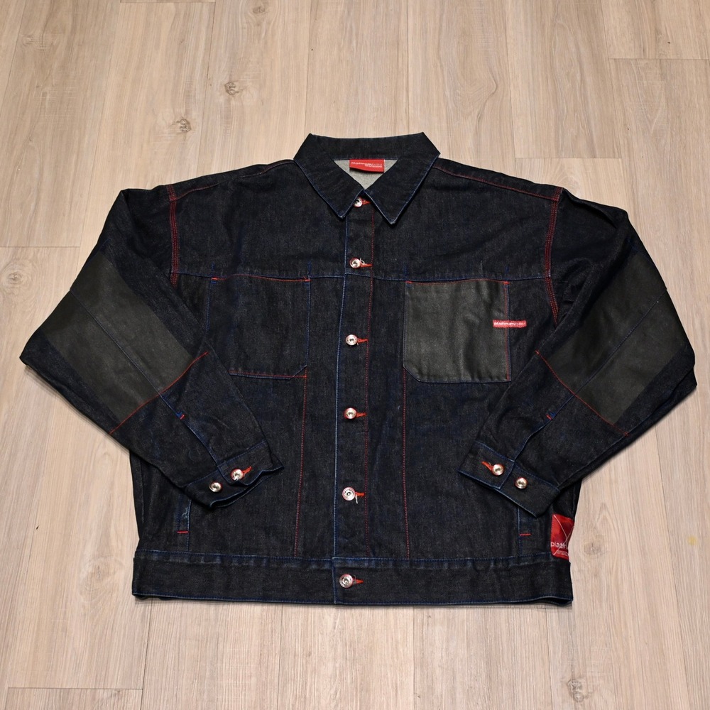 Vintage Platinum FUBU Fat Albert Denim Jacket 2X Y2K Embroidered Dark Wash